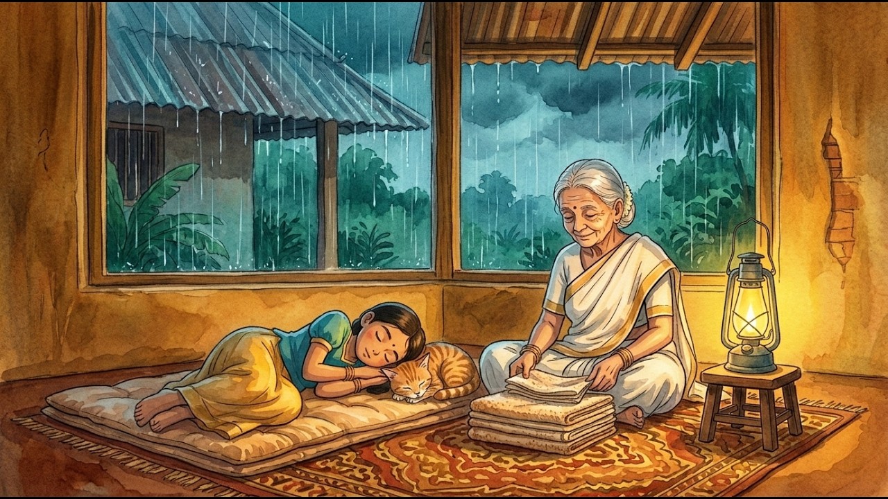 Heavy Monsoon Rain on Tin Roof ASMR | Deep Sleep & Cozy Nap | Desi Ghibli India