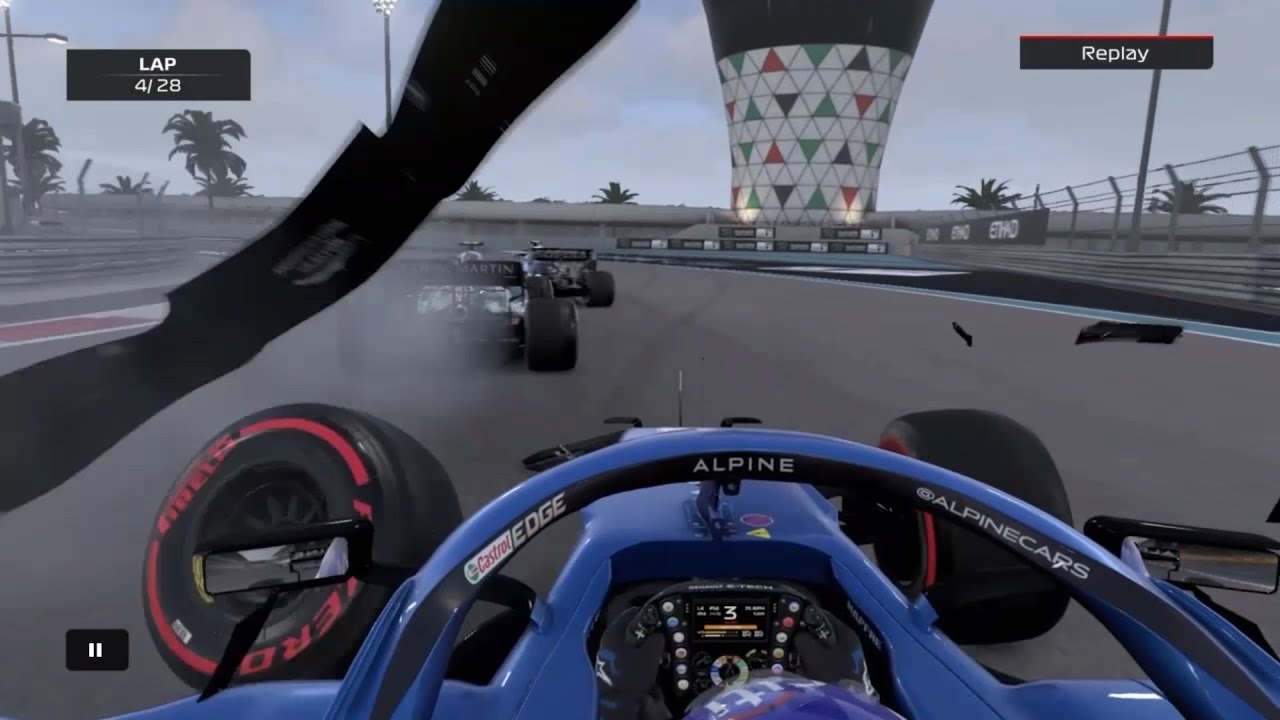 F1 2021 - AI & My Team crashes #4