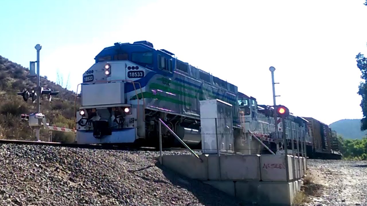 Metrolink Rail Train through Soledad Canyon on 09/06/2015 led by EX-GO F59PH RBRX 18533