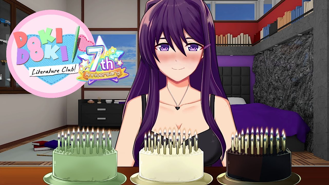 Celebrating Yuri's Birthday (🥳 Happy 7th Anniversary 🎉) - Just Yuri (DDLC Mod)