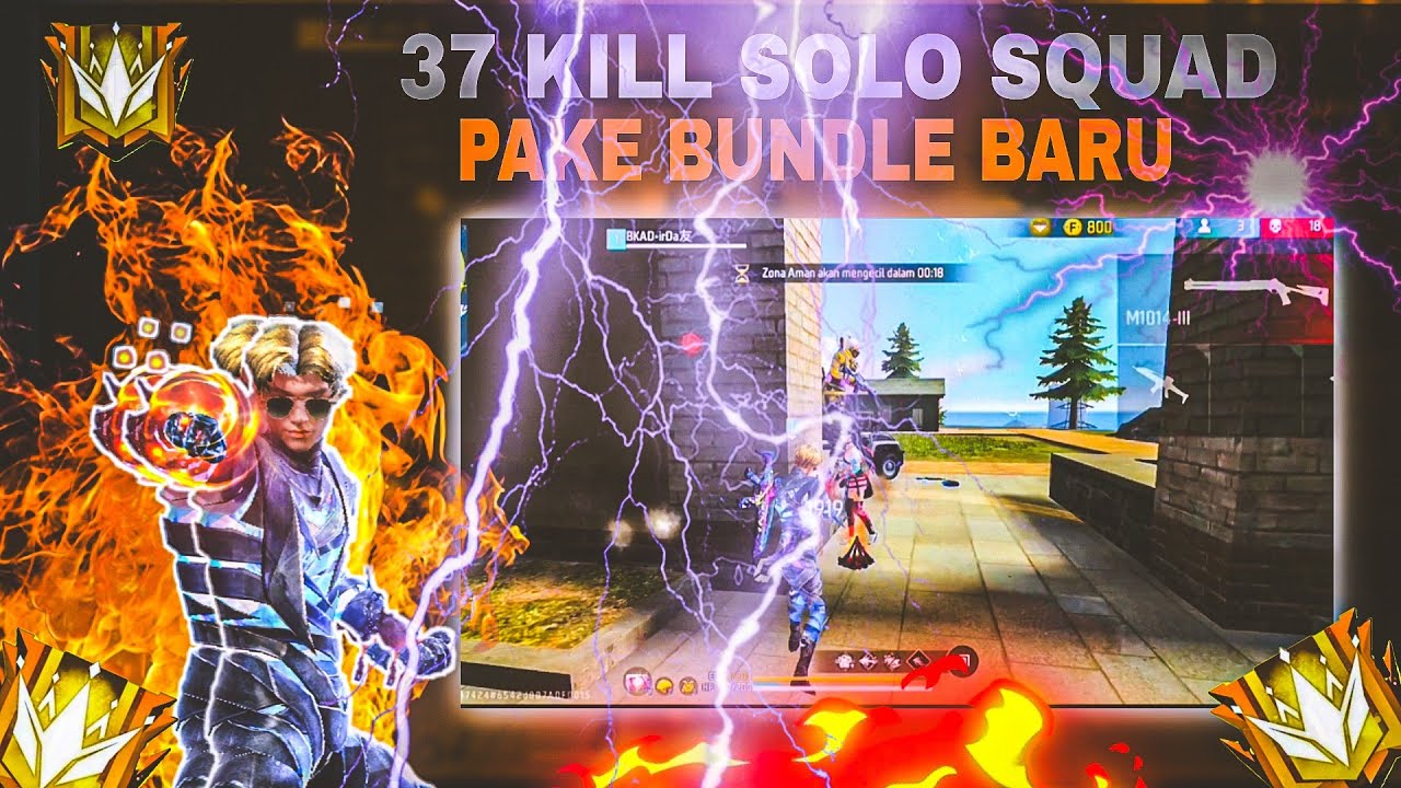 SOLO SQUAD 37 KILL PAKAI BUNDLE TERBARU AUTO ACAK-ACAK BERMUDA