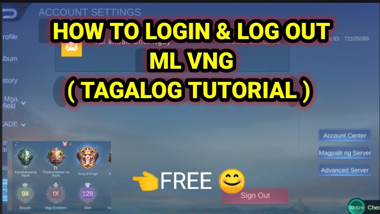 how to login logout tutorial to ml vng 2023