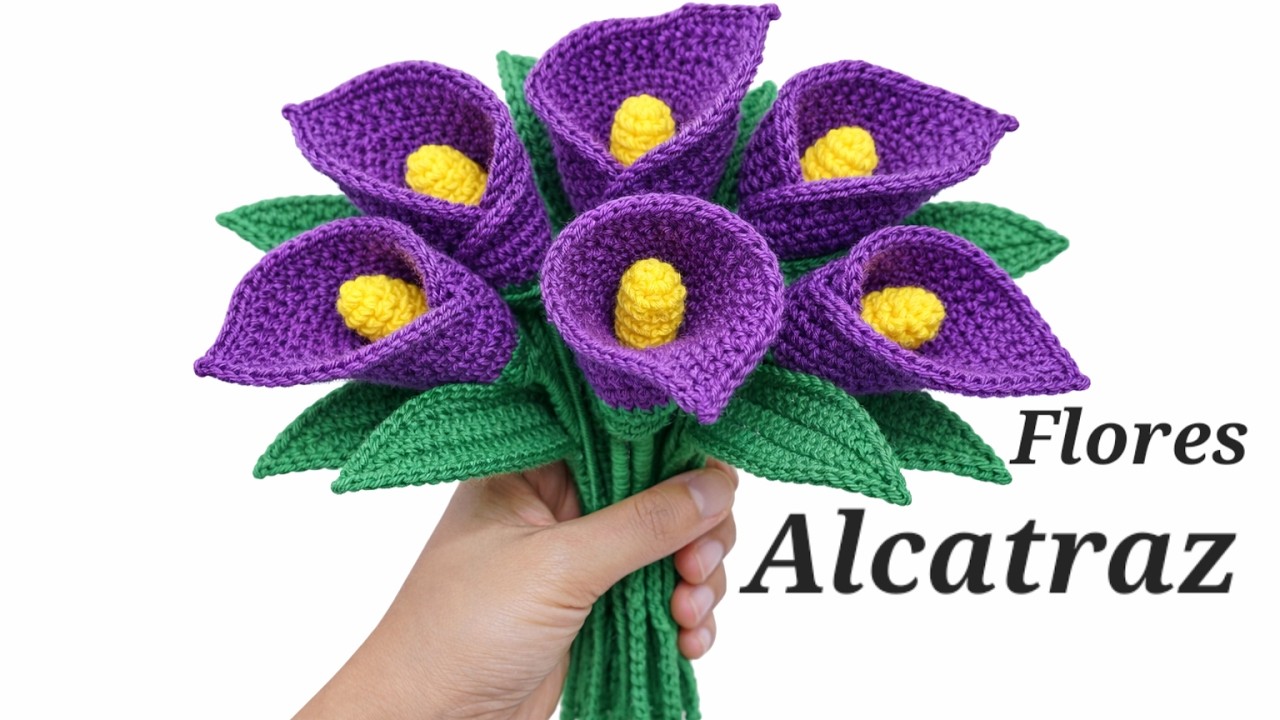 Flores Alcatraz Realista a Crochet/ Técnica Profesional