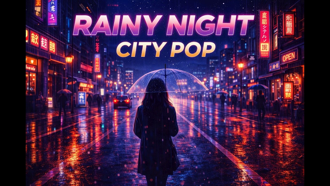 80s Japanese City Pop Mix 🌧 Rainy Night Drive | Retro City Pop Vibes (1 Hour)