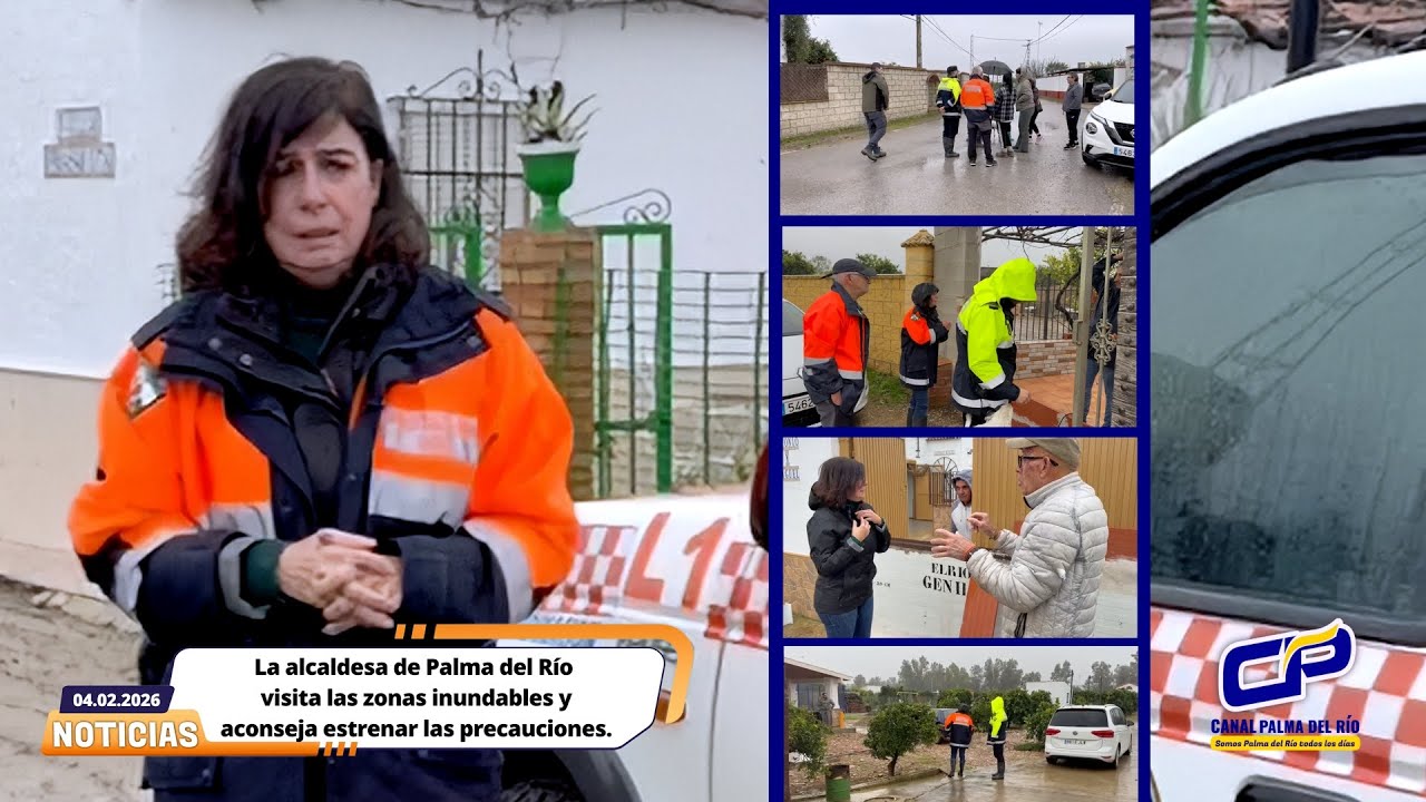 La alcaldesa visita las zonas inundables y aconseja estrenar las precauciones a los vecinos.