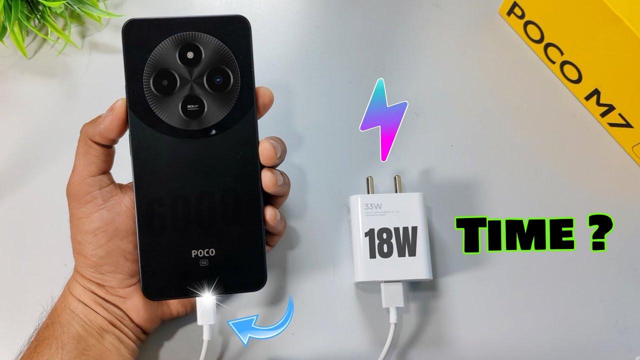 Тест зарядки POCO M7 5G от 0 до 100% Аккумулятор 5160 мАч с зарядкой 18 Вт | Лучший мобильный тел...