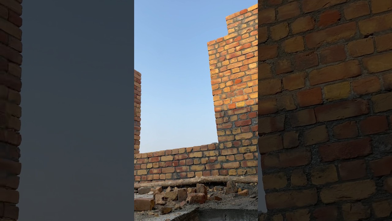Structure is about to finish. #work #construction #dpc #foryou #house #projectprogress #tractor
