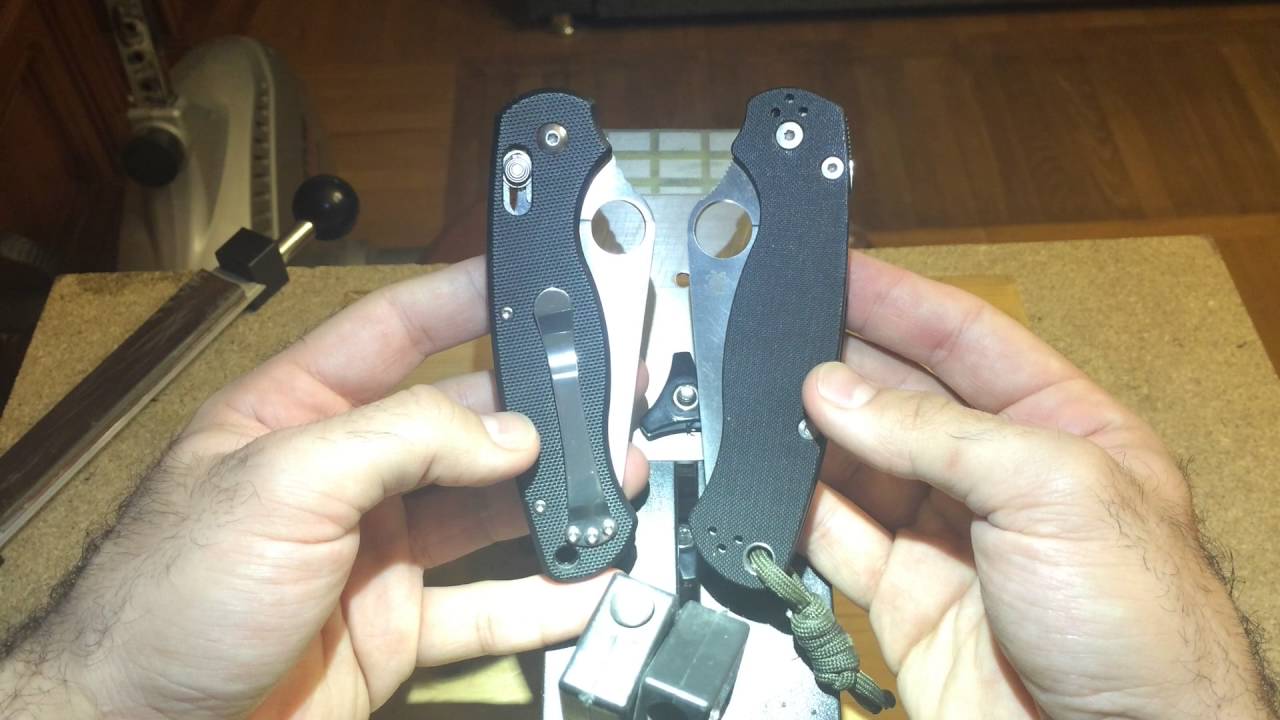 Spyderco Paramilitary vs Ganzo 729 очная ставка