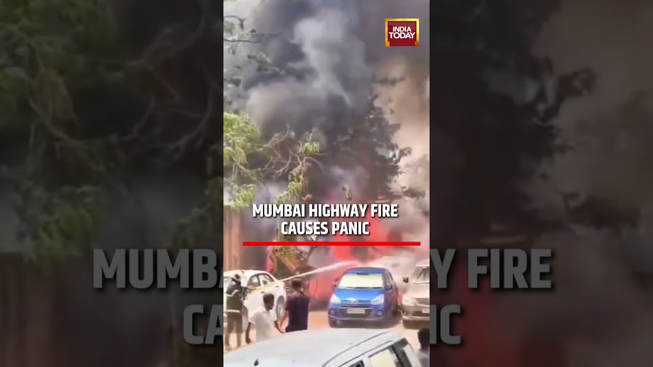VIRAL | Mumbai Highway Fire Causes Panic After CNG Cylinder Blast On Ghatkopar-Mankhurd Link Road
