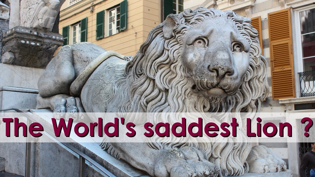 The world's saddest Lion? At Genoa Cathedral, Italy.