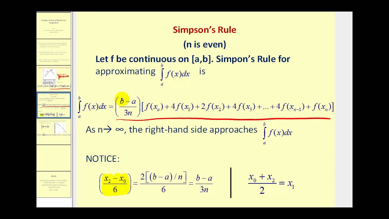Simpson's Rule