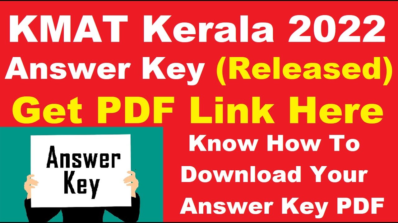 KMAT Kerala 2022 Answer Key (Released) - How To Download KMAT Kerala 2022 Answer Key Pdf