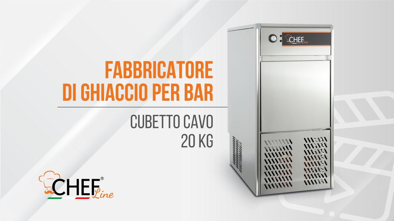 Fabbricatore Di Ghiaccio Professionale Cubetto Cavo Mod. CHGC2005W - Chefline