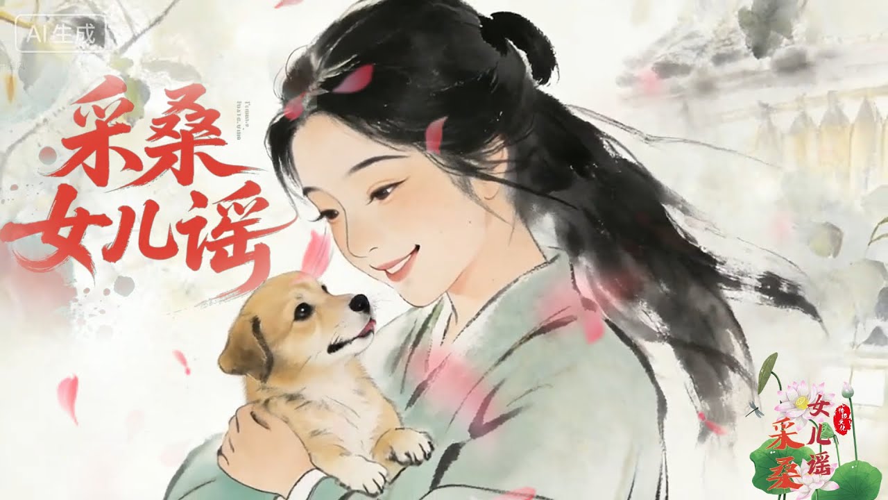 治愈国风歌《采桑女儿谣》 水墨里的采桑少女乡村生活，清甜唱腔裹满春日柔风Chinese Folk Song