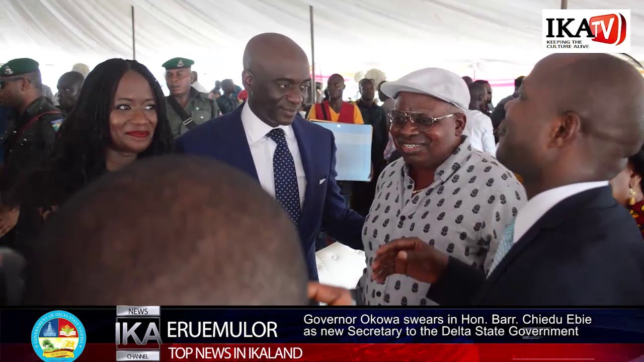 Newly sworn in Secretary to Delta State Government Barr. Chiedu Ebie