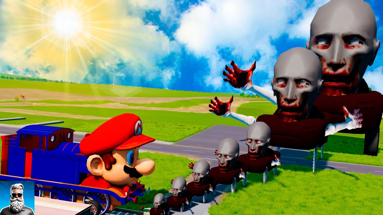 Big & Small👻Granny McQueen VS Super Mario the TANK Engine in Beam.NG #22