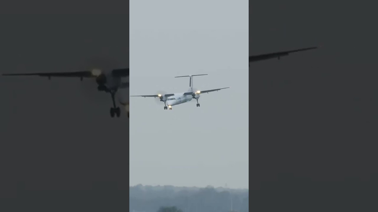 Bombardier Dash 8 - Q400 fighting against the winds #shorts