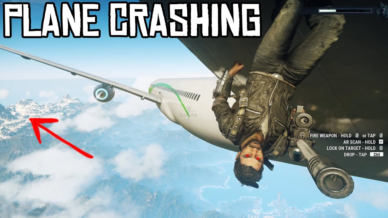 Just Cause 4 Airplane Crashing in Mountain | Gameplay 1080p