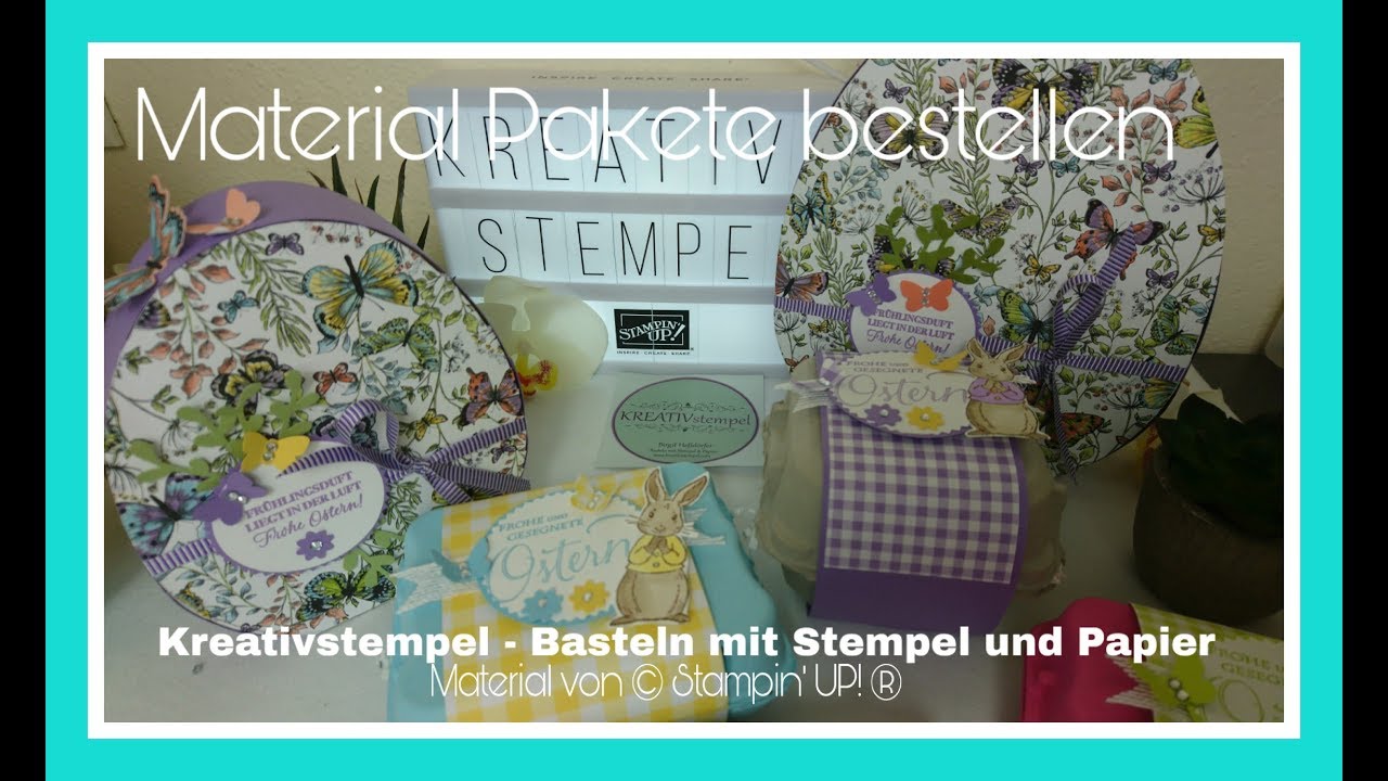 Materialpakete für Ostereier aus Pappe dekorieren und Osternester aus Eierschachteln basteln