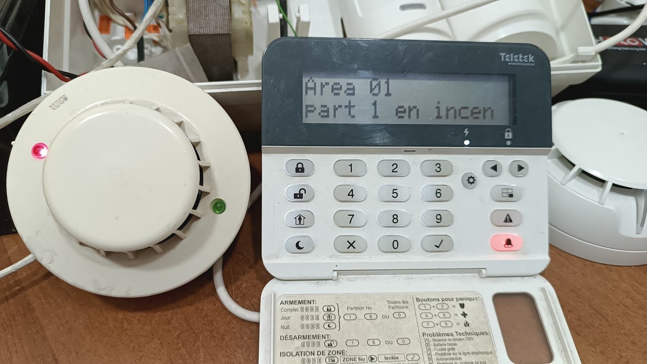 détecteur de fumée conventionnelle avec Alarme TELETEK Éclipse, branchement et configuration