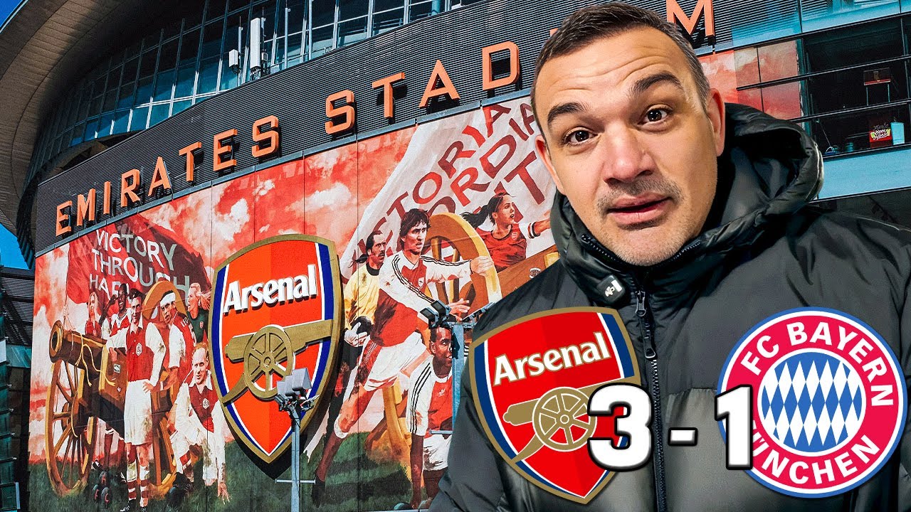 PARTIDO DE CHAMPIONS LEAGUE: ARSENAL VS BAYERN + RECORRIDO POR EL EMIRATES