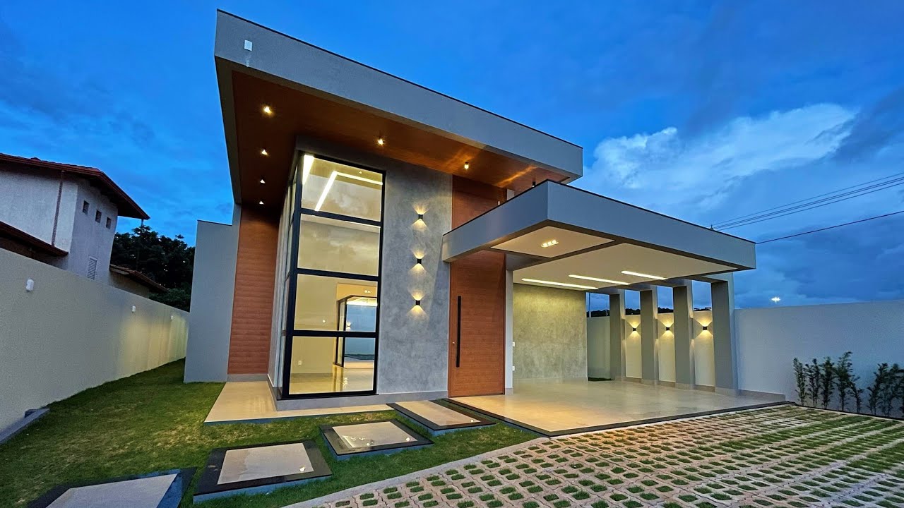 Casa 4 Suítes Arquitetura Moderna e Sofisticada + Piscina em Condomínio em Sobradinho/DF
