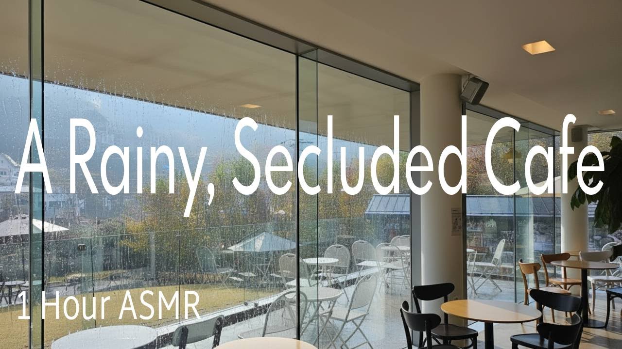 1 Hour ASMR | A Rainy, Secluded Cafe ☕