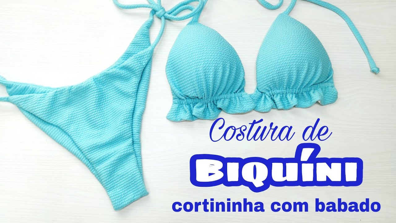 Como Fazer Biquíni Embutido na Overlock