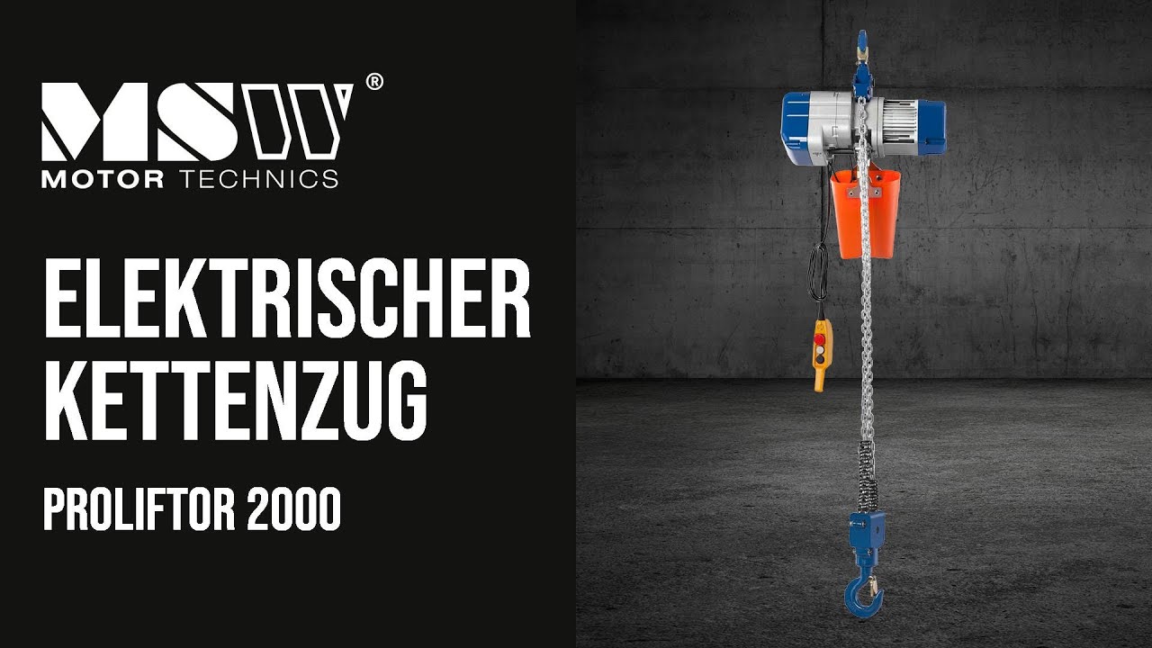Elektrischer Kettenzug MSW Motor Technics PROLIFTOR 2000 | Produktvorstellung 10060016