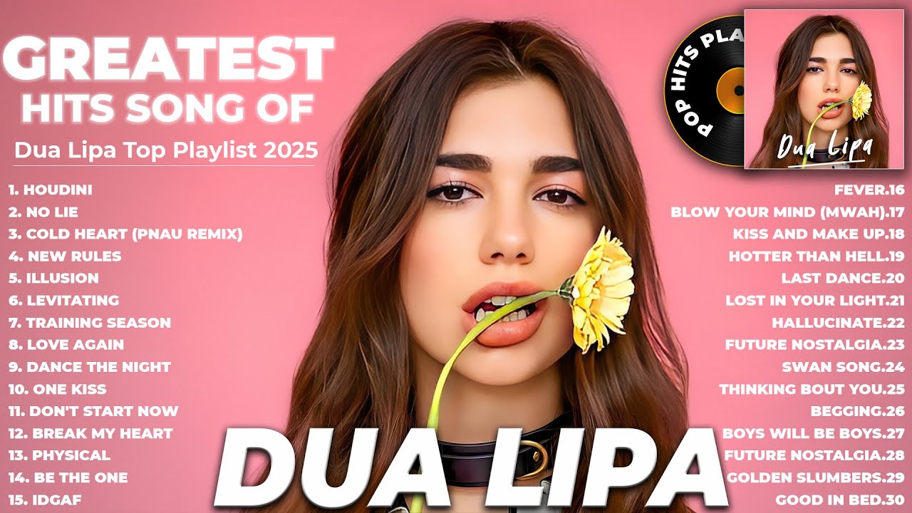 DUA LIPA Playlist 2025 - DUA LIPA All Songs - DUA LIPA Greatest Hits