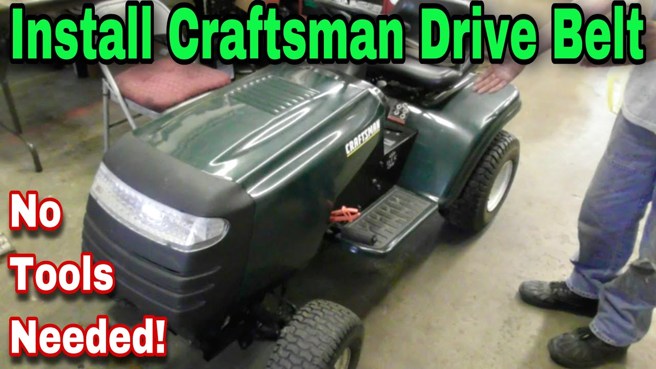 Install Ground Drive Belt On A Craftsman Riding Mower (Center-Shift)