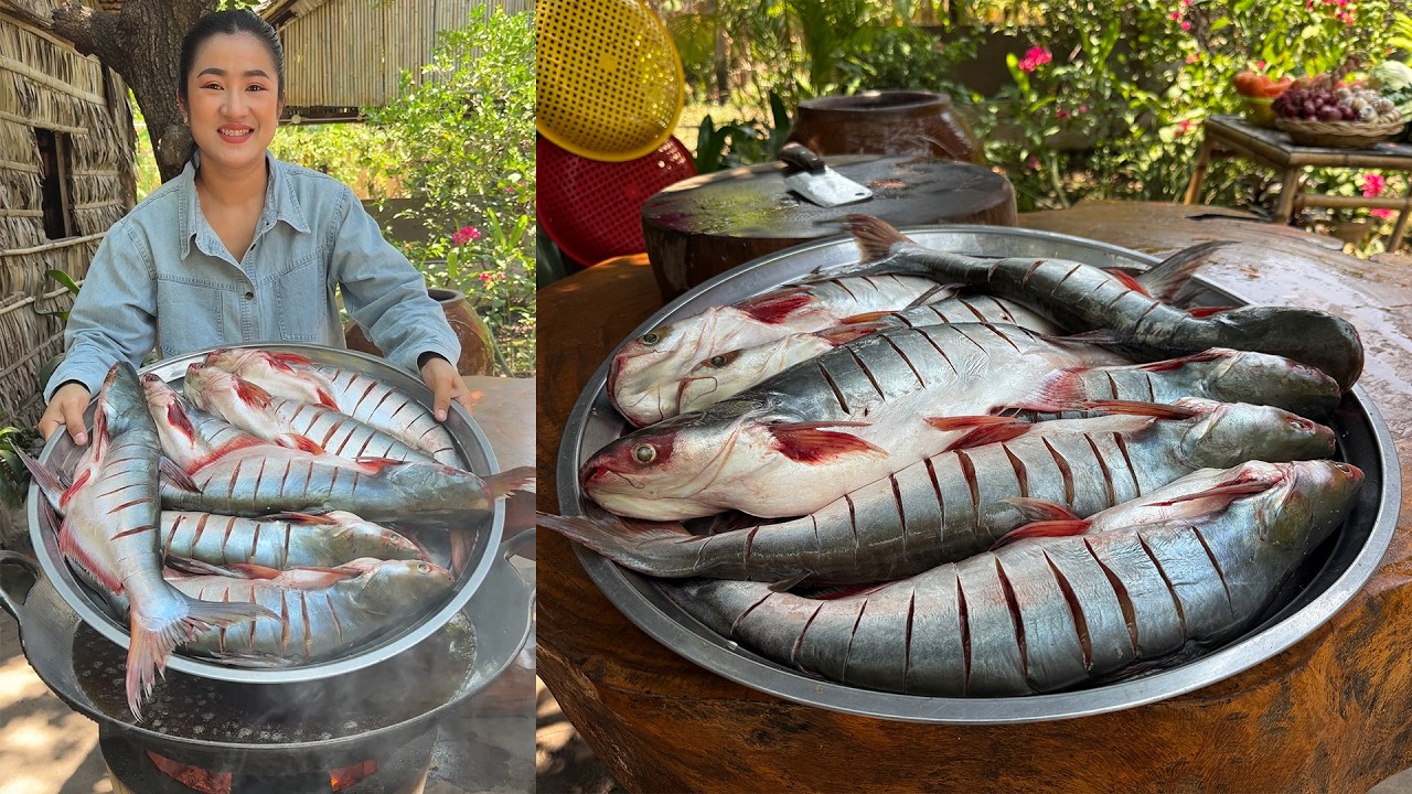 Amazing cooking skills: Yummy crispy fish Sichuan soup cooking | Bra fish cooking