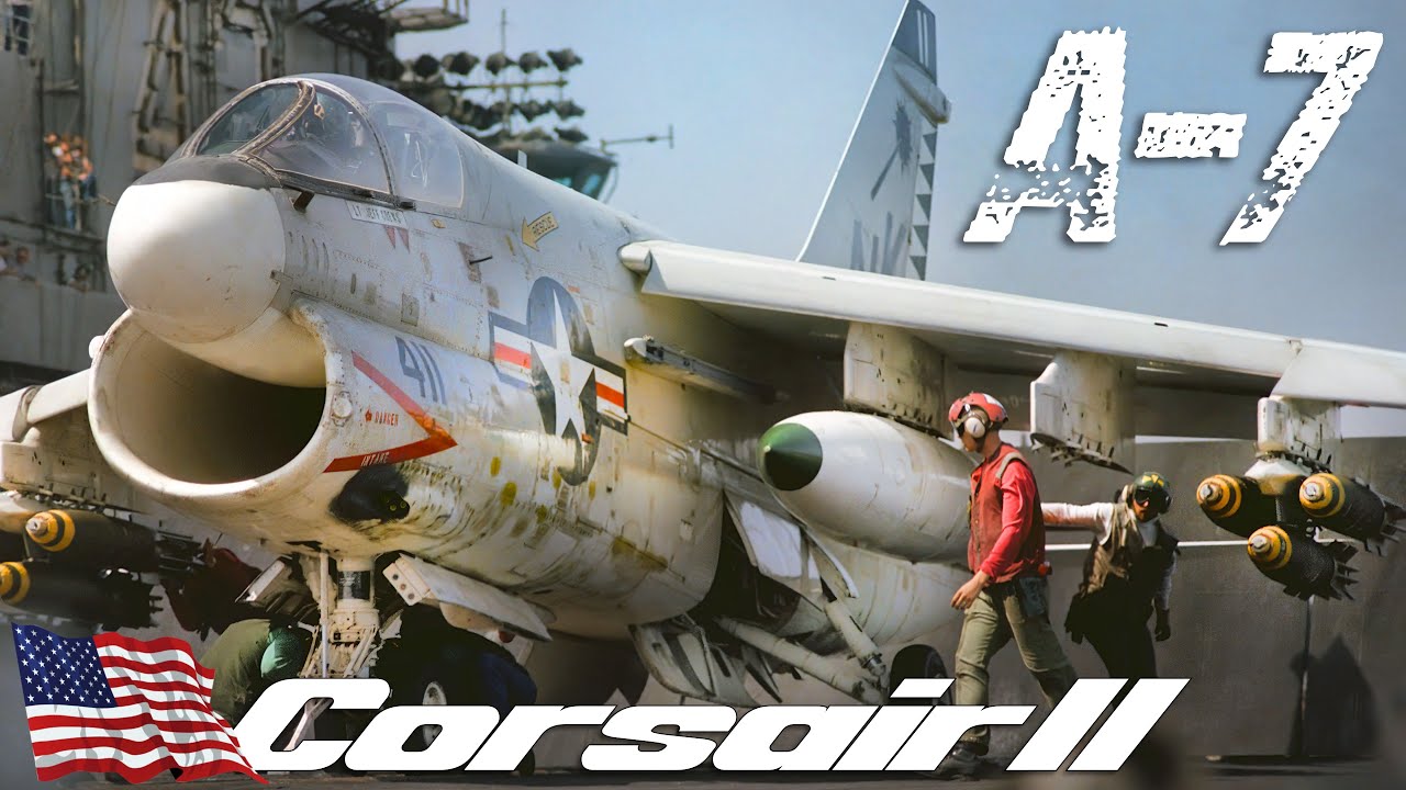 A-7 Corsair II. Американский дозвуковой лёгкий ударный самолёт от Ling-Temco-Vought | Видео в уве...