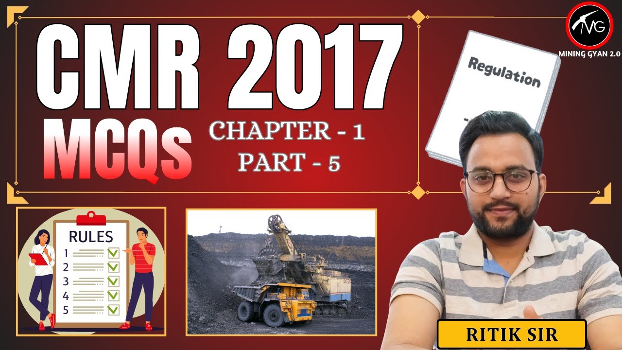 CMR 2017 MCQs | Coal Mines Regulation 2017 | Chapter - 1 | Part - 5 | Most Important Questions