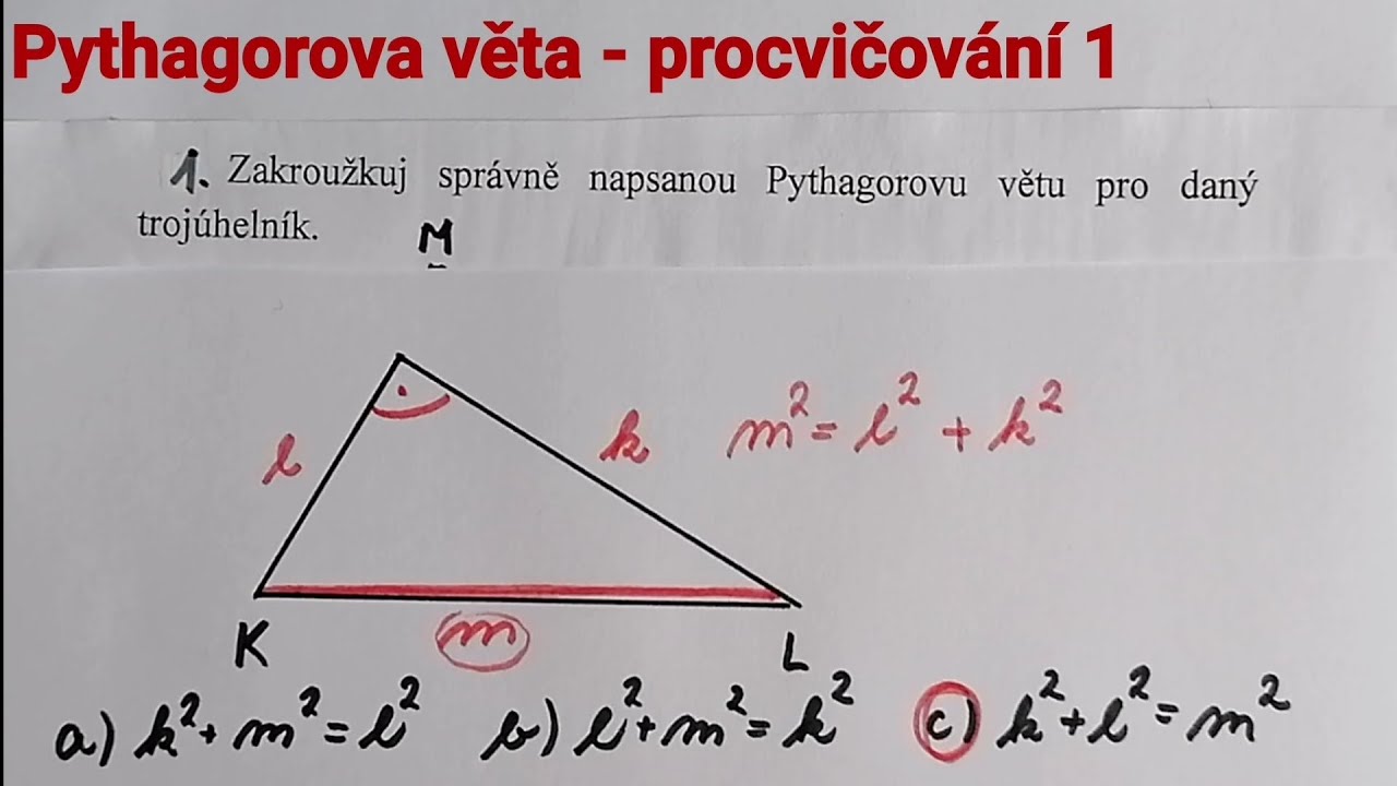 Pythagorova věta, zjisti jestli je trojúhelník pravoúhlý