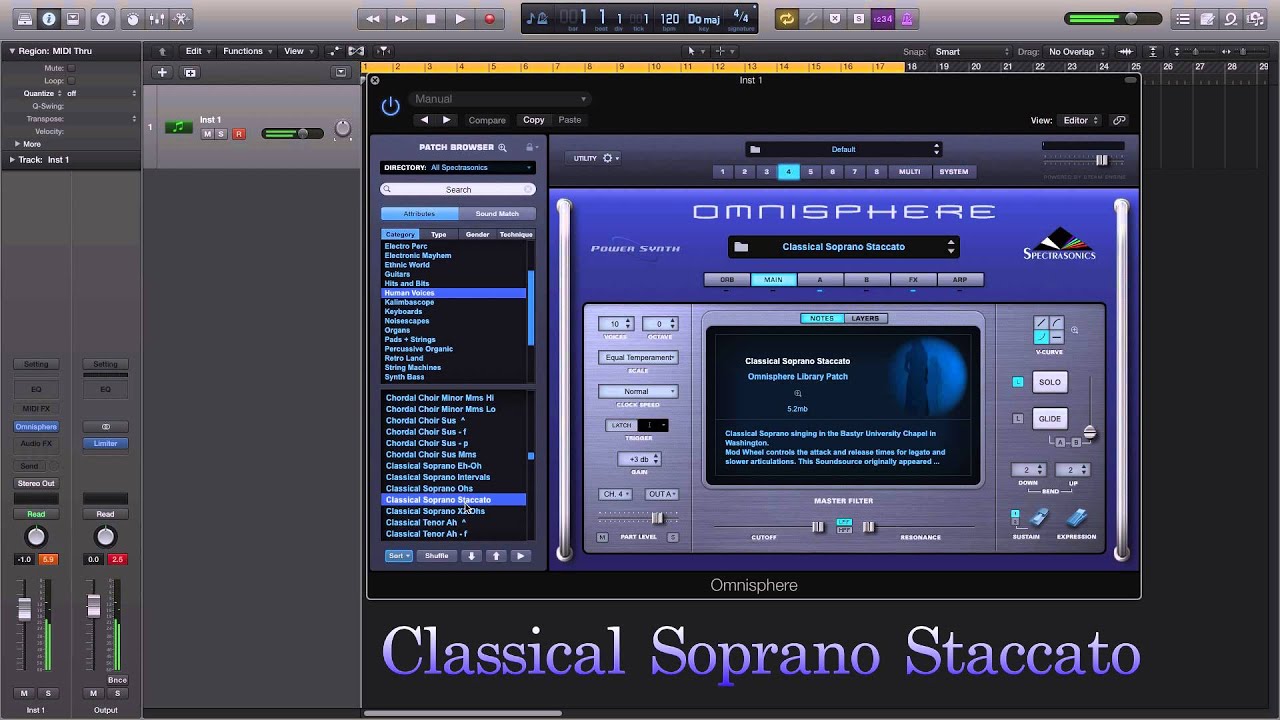 Spectrasonics Omnisphere II : Human Voices Classical patch