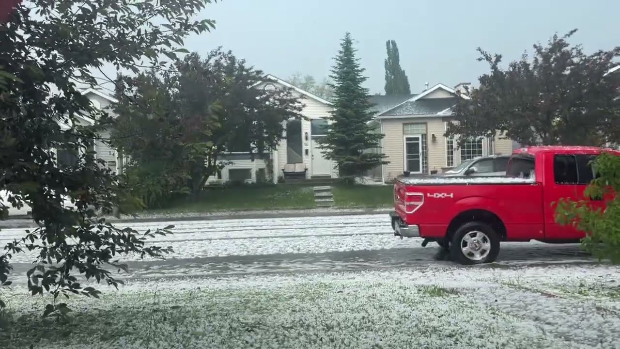 CRAZY HAILSTORM HITS CALGARY! 🌨️ One Day Before Summer Begins | June 20, 2026