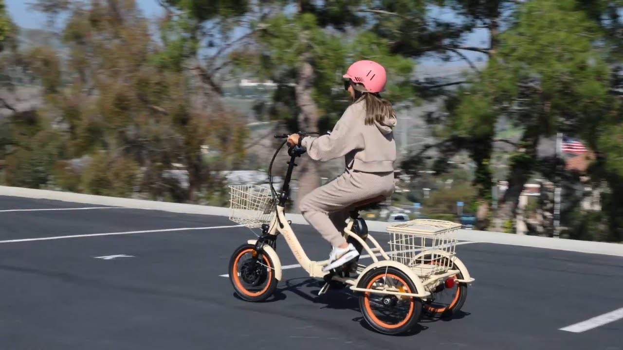 CRASH! First Electric Trike Ride Starts with a Crash! Can She Figure Out How to Ride an ETrike?