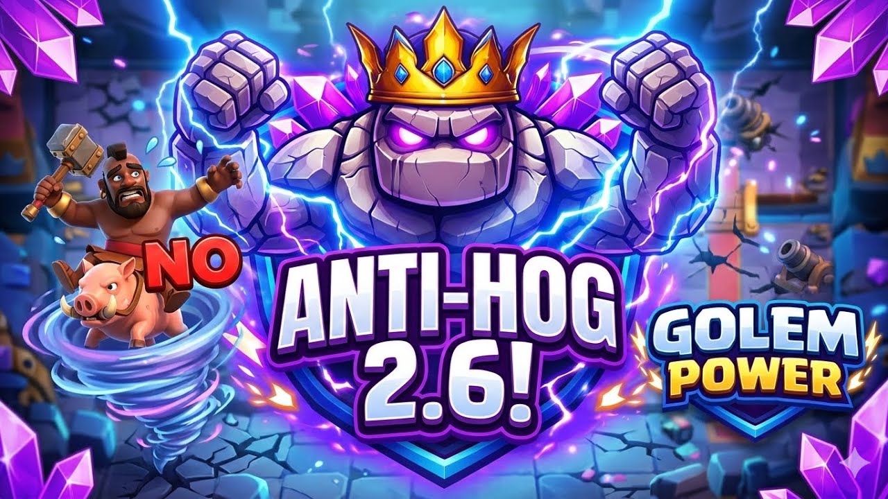 HOW TO DESTROY HOG 2.6 CYCLE WITH GOLEM! 🏆 | Elite Golem Magic