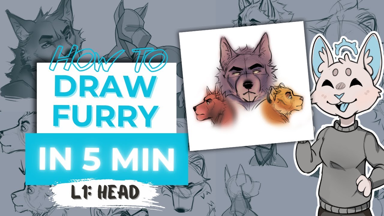 DRAW FURRY IN 5 MIN | Lesson 1: HEAD