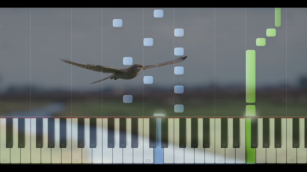 Daniel Hellbach - Flying Bird (Synthesia Piano Tutorial)