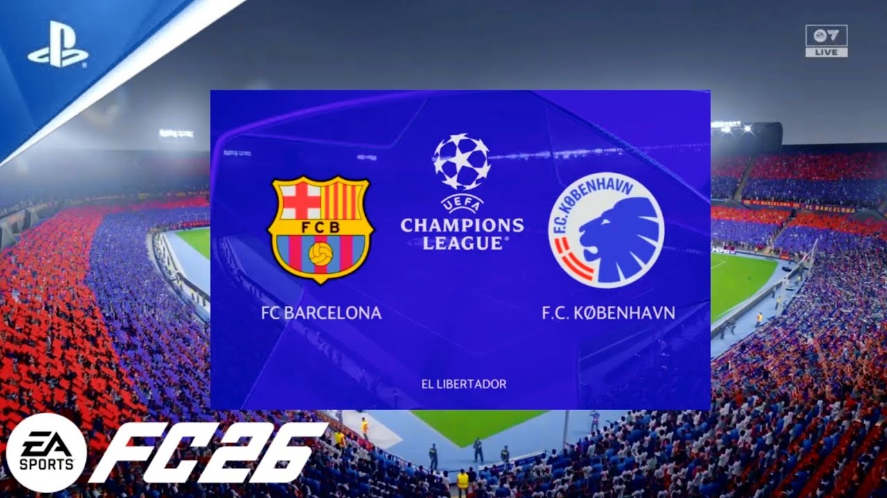 Barcelona vs kopenhague UEFA champions league FC 26