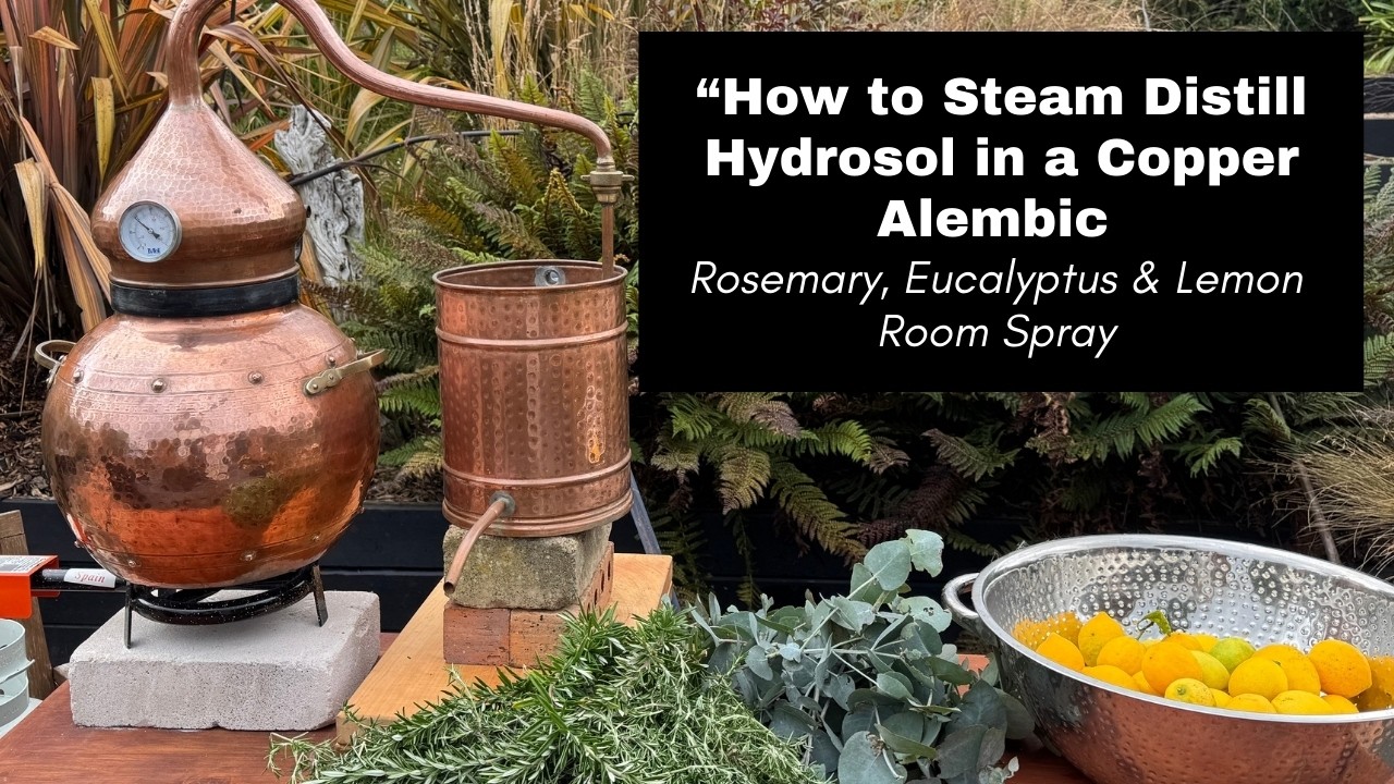 How to Steam Distill Hydrosol in a Copper Alembic | Rosemary, Eucalyptus & Lemon Room Spray