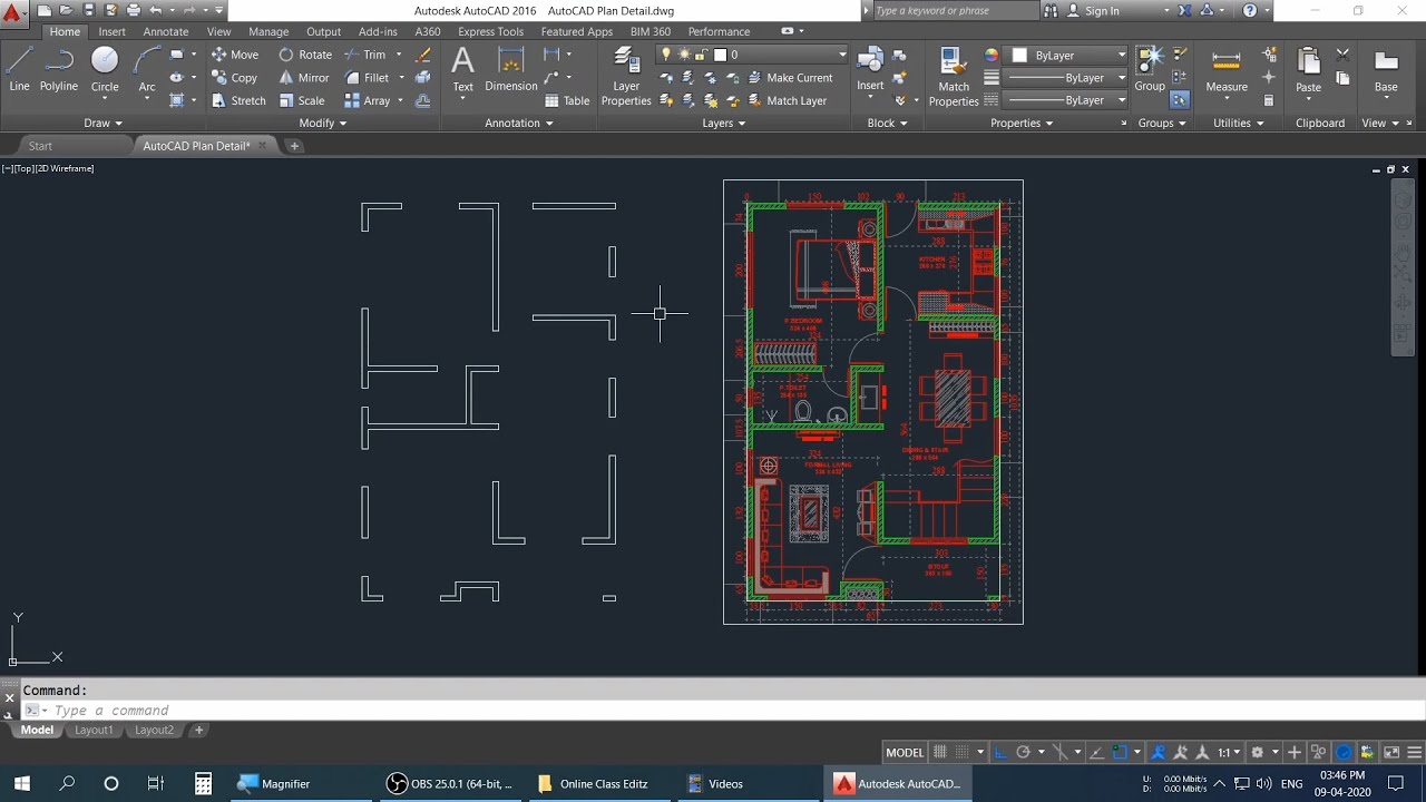 Auto CAD Layout Details Malayalam Tutorial (മലയാളം) Interior Designers (750 Sq.Ft Plan) Tones Vlog