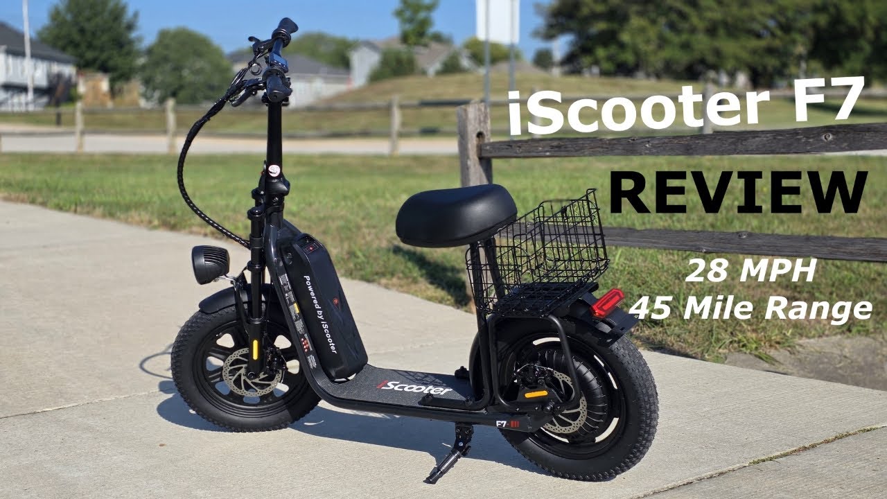 Обзор электросамоката iScooter F7 — скорость 28 миль в час и запас хода 45 миль