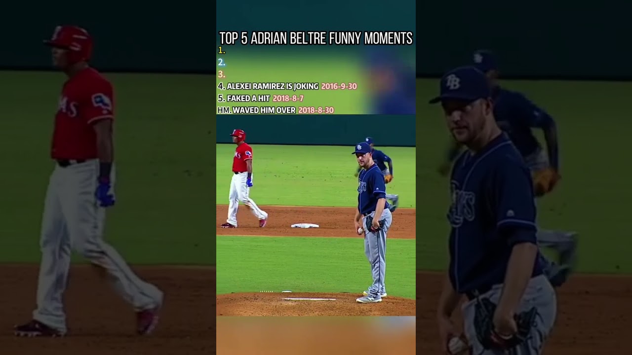 You Can&rsquo;t Stop Laughing! 🤣 Top 5 Funniest Adrian Beltre Moments in MLB!#baseball #mlb #viral
