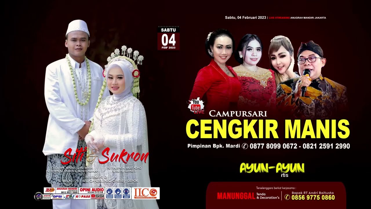 LIVE REC FULL SRAGENAN KOPLO CAMPURSARI CENGKIR MANIS PERNIKAHAN SITI & SUKRON