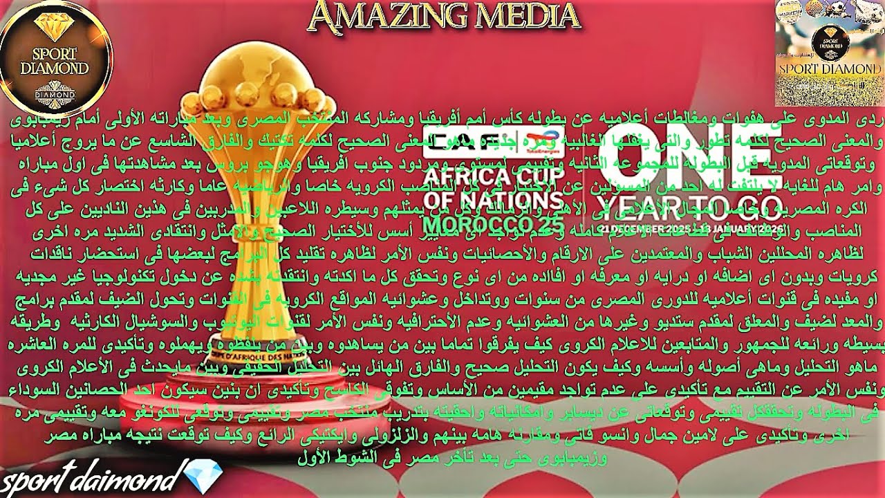 ردى المدوى والمختلف على هفوات ومغالطات وسلبيات أعلاميه عن كأس أفريقيا ومنتخب مصر وتحقق توقعاتى(جزء1)