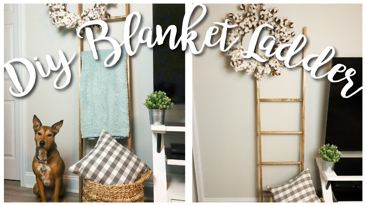 DIY Pottery Barn Inspired Blanket Ladder