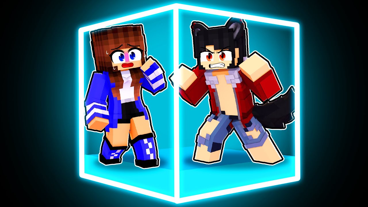 PRESA com o GAROTO LOBO em APENAS UM CUBO no Minecraft ◂Miika▸